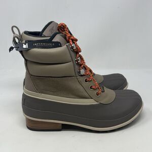 Sorel Slimpack III Hiker Boots Womens 10 Khaki Brown Waterproof Leather Lace Up